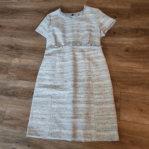 Seraphine Blue Tweed Maternity Dress Size 12